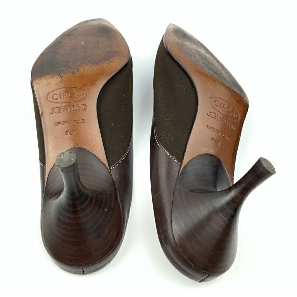 Circa Joan David Womens heels size 6.5 brown mules - Picture 6 of 13